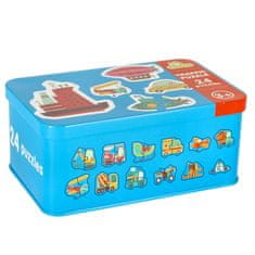 Ikonka Aga Puzzle u limenci VOZILA 24 dijelova