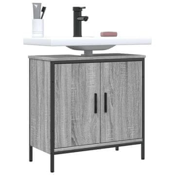 Vidaxl Ormarić za umivaonik, sivi hrast Sonoma, 60x30x60 cm