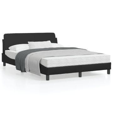 Vidaxl Okvir kreveta s uzglavljem crni 140x200 cm umjetna koža