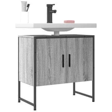 Vidaxl Ormarić za umivaonik, sivi hrast Sonoma, 60x33x60 cm