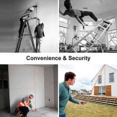 Netscroll Laserski mjerač udaljenosti 6 u 1, digitalni metar do 40 m dometa, LCD ekran, USB punjenje, kompaktan i precizan ±0,0015 m, DistanceMeter