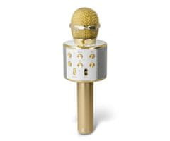 Forever BMS-300 LITE mikrofon i zvučnik, KARAOKE, Bluetooth, microSD, AUX, baterija, zlatna (Honey Gold)