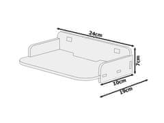 Verkgroup Univerzalna PVC zidna polica 24 cm bijela