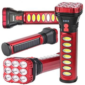 Hitelektro Aku. LED +COB solarna svjetiljka 1200mAh USB