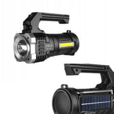 Hitelektro 4V1 AK. Solarna ručna svjetiljka FM Bluetooth zvučnik USB SD