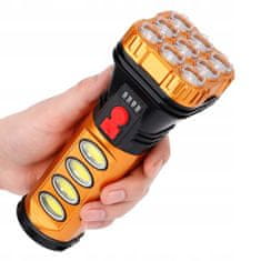 Hitelektro ACA. LED +Cob solarna ručna svjetiljka 1200mah USB