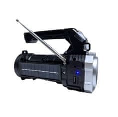 Hitelektro 4V1 AK. Solarna ručna svjetiljka FM Bluetooth zvučnik USB SD