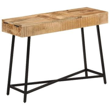 Vidaxl Toaletni stolić 105x35x75 cm, grubo drvo manga i željezo