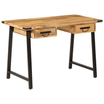 Vidaxl Radni stol s ladicama 105x55x70 cm Masivno drvo manga i željezo