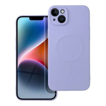 SILIKONSKA Mag maska s MagSafeom za iPhone 14 Plus, ljubičasta
