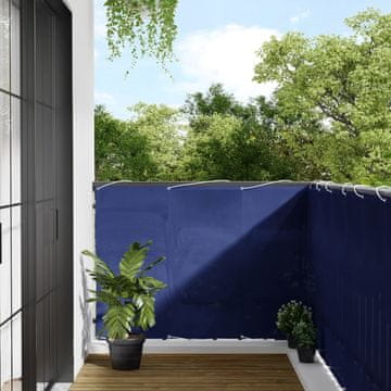 Vidaxl Balkonska pregrada plava 120x800 cm 100% Oxford poliester