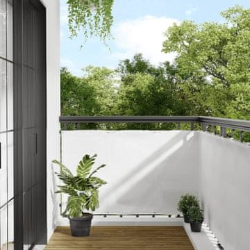 Vidaxl Balkonska pregrada Bijela 90x800 cm 100% Oxford poliester