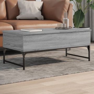 Vidaxl Klub stolić, sivi hrast sonoma 100x50x40 cm
