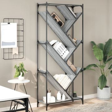 Vidaxl Polica, sivi hrast sonoma, 79x30x180 cm, materijal na bazi drva