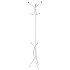 Vidaxl Stalak za kapute bijeli 176 cm od željeza obloženog prahom