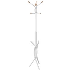Vidaxl Stalak za kapute bijeli 176 cm od željeza obloženog prahom