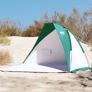 Vidaxl Šator za plažu morsko zelene boje 268x223x125 cm 185T poliester