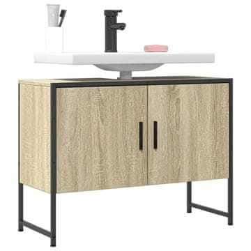 Vidaxl Ormarić za umivaonik, Sonoma hrast, 80x33x60 cm