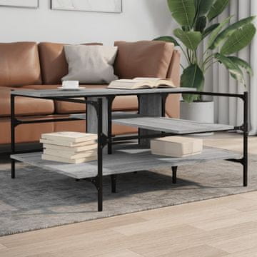 Vidaxl Klub stolić, sivi hrast sonoma, 100x100x48,5 cm, baza drva