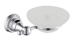 SAPHO DIAMOND Sapho retro sapunica od mliječnog stakla i kromiranog mesinga