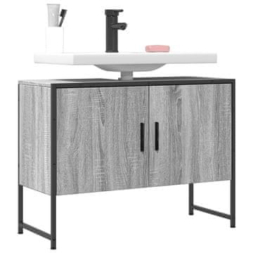 Vidaxl Ormarić za umivaonik, sivi hrast Sonoma, 80x33x60 cm