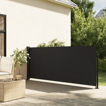 Vidaxl Uvlačna bočna tenda crna 100x500 cm