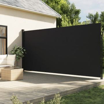 Vidaxl Uvlačna bočna tenda crna 220 x 300 cm