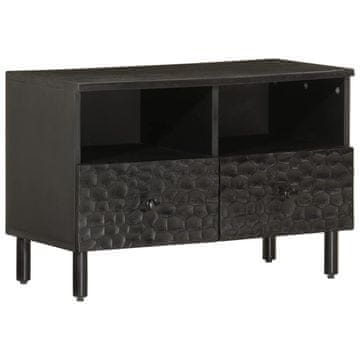 Vidaxl TV stalak crni 70x33x46 cm masivno drvo manga