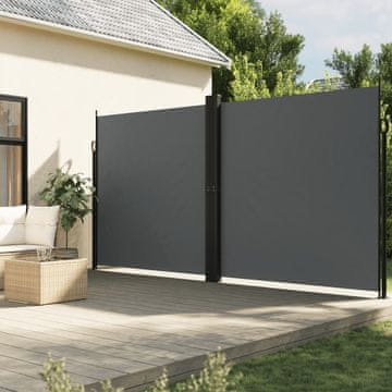 Vidaxl Bočna tenda na namatanje Antracit 220x600 cm