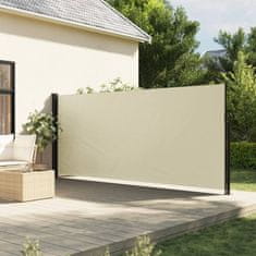 Vidaxl Uvlačiva bočna tenda krem boje 160 x 600 cm