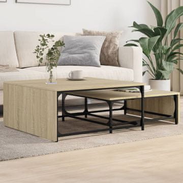 Vidaxl Složivi stolovi, set od 2, hrast Sonoma