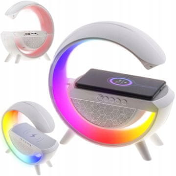 Hitelektro 3u1 LED RGB bluetooth 5.2 zvučnik FM radio i punjač