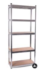 Aga 2x Metalna polica 174x75x30 cm 5 polica