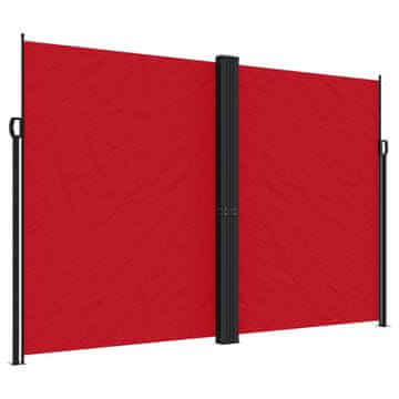 Vidaxl Bočna tenda na uvlačenje crvena 220x600 cm