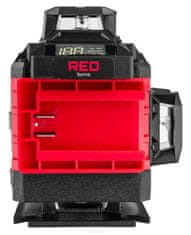 RED TECHNIC Punjivi LCD 4D 16-linijski zeleni građevinski laserski nivelir 2x 3500mAh + daljinski upravljač