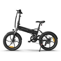 ADO A20+ električni bicikl, sklopivi, crna