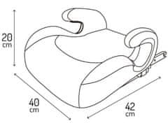MoMi VENKO dječja autosjedalica, ISOFIX, i-Size, mekana podloga, za djecu 135-150 cm, roza-crna