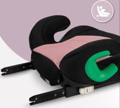 MoMi VENKO dječja autosjedalica, ISOFIX, i-Size, mekana podloga, za djecu 135-150 cm, roza-crna