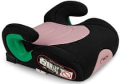 MoMi VENKO dječja autosjedalica, ISOFIX, i-Size, mekana podloga, za djecu 135-150 cm, roza-crna