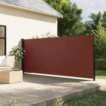 Vidaxl Uvlačiva bočna tenda za terasu smeđa 180 x 600 cm