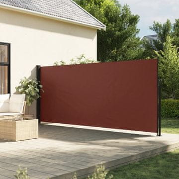 Vidaxl Uvlačna bočna tenda smeđa 160 x 600 cm