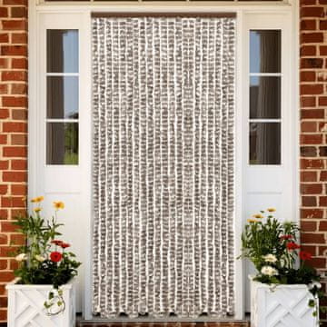 Vidaxl Mreža protiv komaraca, taupe i bijela, 56x200 cm, šenil