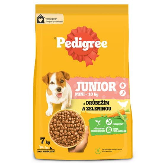 Pedigree hrana za štence malih pasmina, perad i povrće, 7 kg