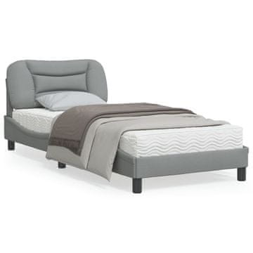 Vidaxl Okvir za krevet s LED svjetlima bez madraca svijetlosivi 80x200 cm