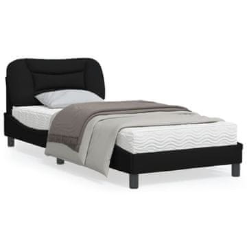 Vidaxl Okvir kreveta bez madraca crni 90x200 cm tkanina