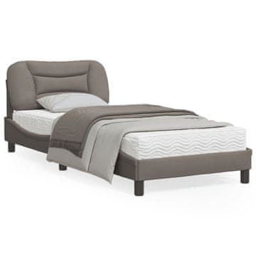 Vidaxl Okvir kreveta bez madraca boje taupe 90x200 cm tkanina