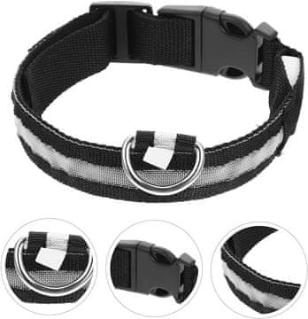 HARLEY® LED ogrlica za pse koja svijetli u mraku, USB punjenje, vodootporna, vidljivost do 500 m | PETSHINE big dog