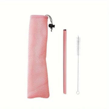 HOME & MARKER® Romantična višekratna slamka u obliku srca, za kavu, čaj i koktele, rose gold | HEARTSTRAW