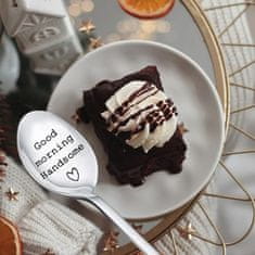 HOME & MARKER® Gravirana žlica od nehrđajućeg čelika “Good Morning Handsome”, poklon za njega, periva u perilici | HANDSOMESPOON