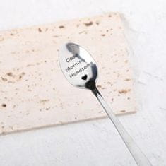 HOME & MARKER® Gravirana žlica od nehrđajućeg čelika “Good Morning Handsome”, poklon za njega, periva u perilici | HANDSOMESPOON